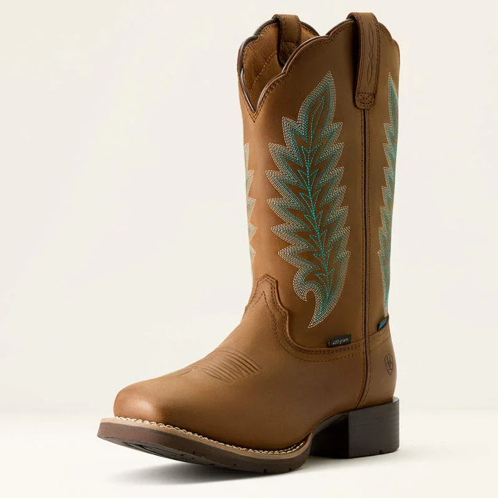 Ariat Hybrid Rancher waterdichte, geïsoleerde westernlaars met brede, vierkante neus voor dames