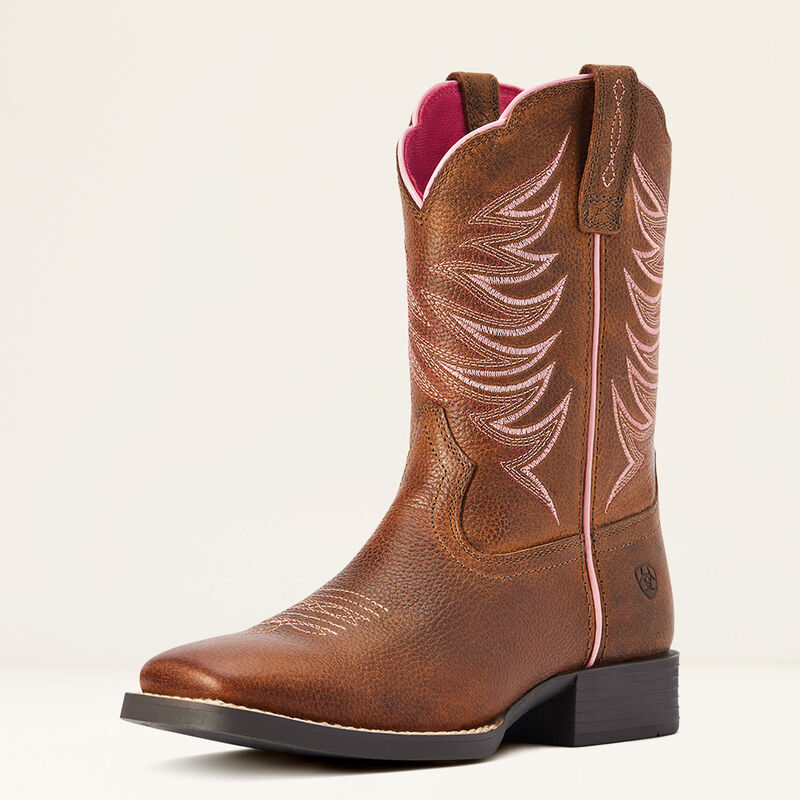 Ariat kids firecatcher wide square toe western boot