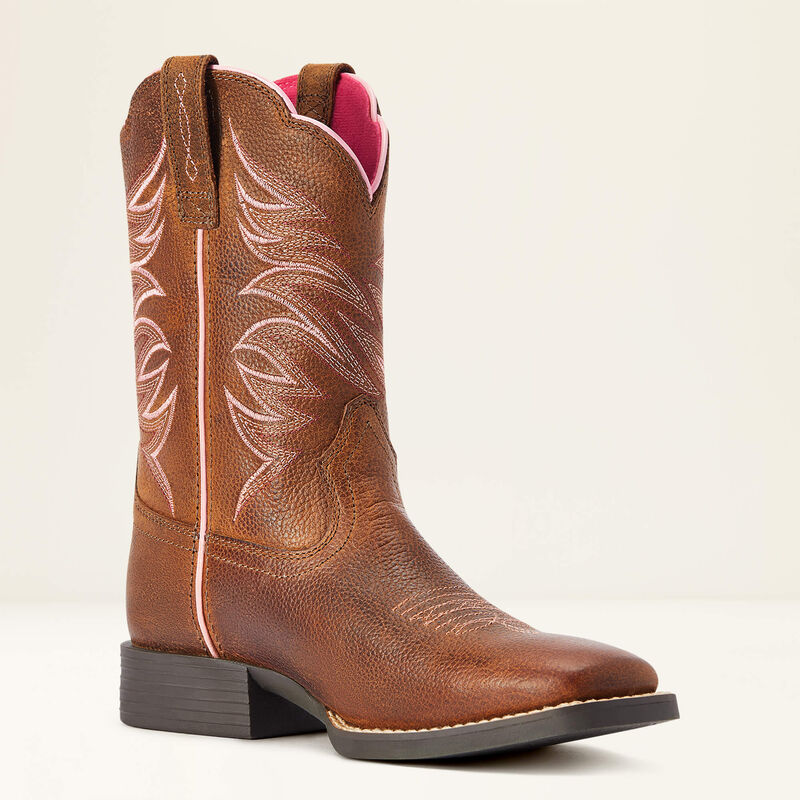 Ariat kids firecatcher wide square toe western boot