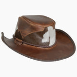 American hat makers Pinto | chapeau de cowboy en cuir avec détails en cuir de veau