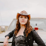 American hat makers Cyclone | Leather Cowboy Hat