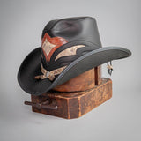 American hat makers Storm | chapeau de cowboy en cuir et serpent à sonnette