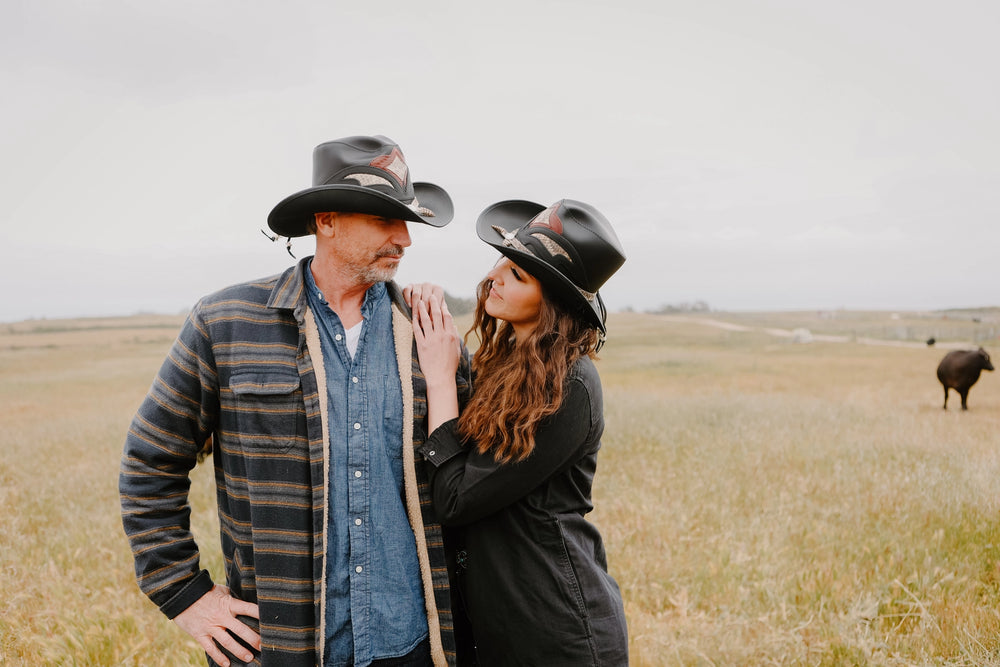 American hat makers Storm | chapeau de cowboy en cuir et serpent à sonnette