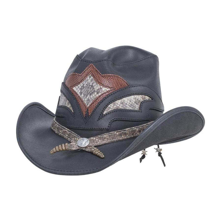 American hat makers Storm | chapeau de cowboy en cuir et serpent à sonnette