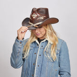 American hat makers Storm | chapeau de cowboy en cuir et serpent à sonnette