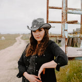 American hat makers Cyclone | Leather Cowboy Hat