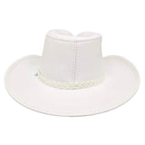 American hat makers Blizzard | Heren wit lederen cowboyhoed