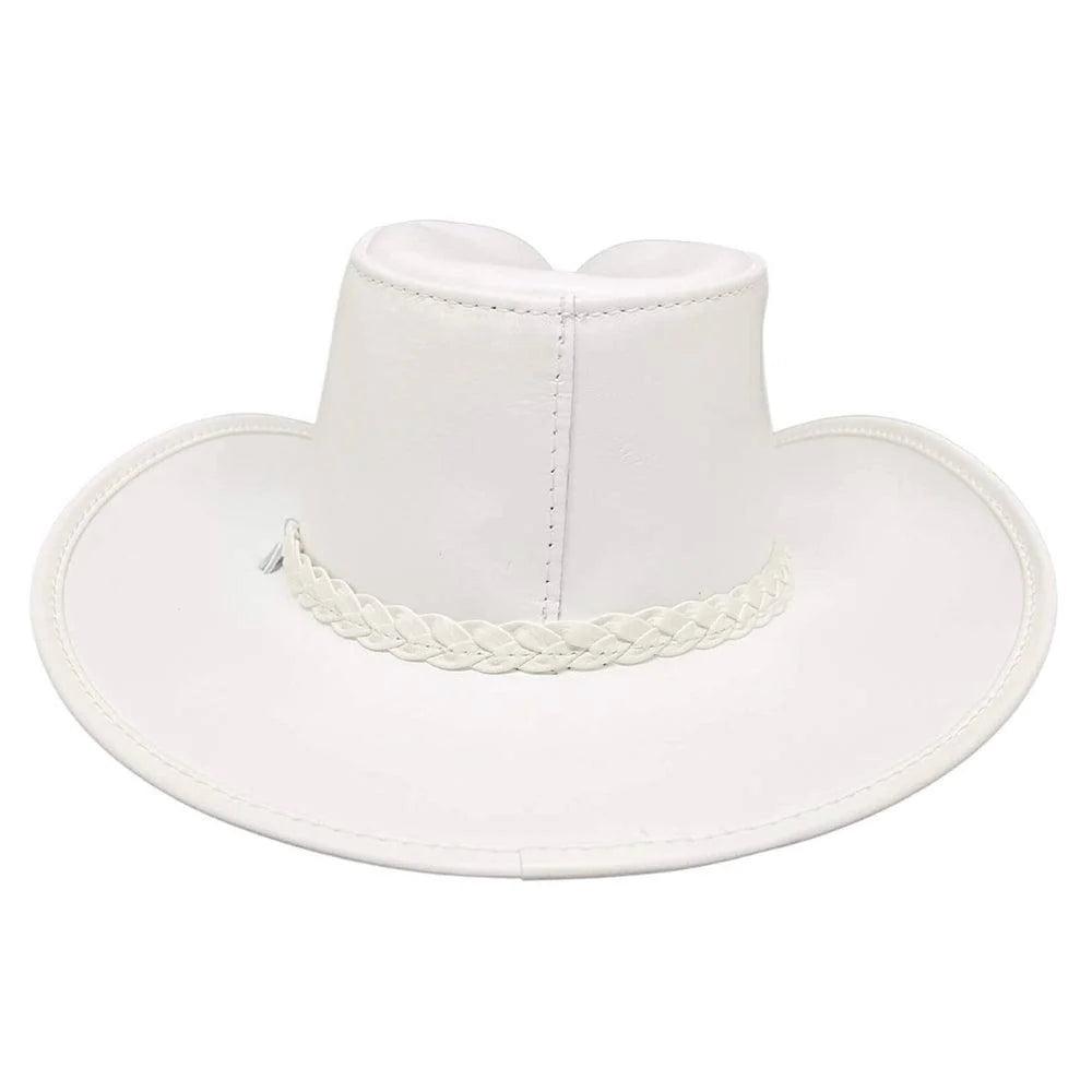 American hat makers Blizzard | Heren wit lederen cowboyhoed