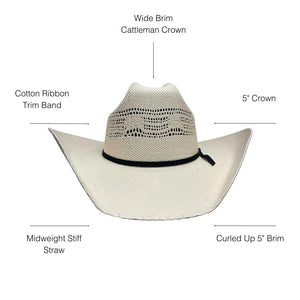 American hat makers Bozeman |  Straw Cowboy Hat