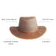 American hat makers Gorge | Heren leren veehoeder cowboyhoed met leren hoedband