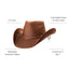 American hat makers Hollywood | Mens Leather Cowboy Hat