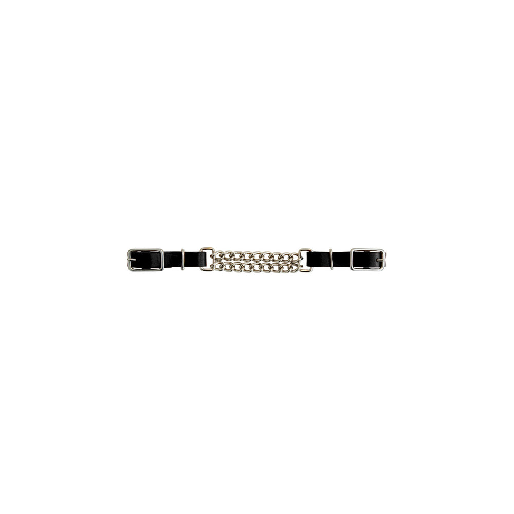Lakot leather curb double chain MO00198