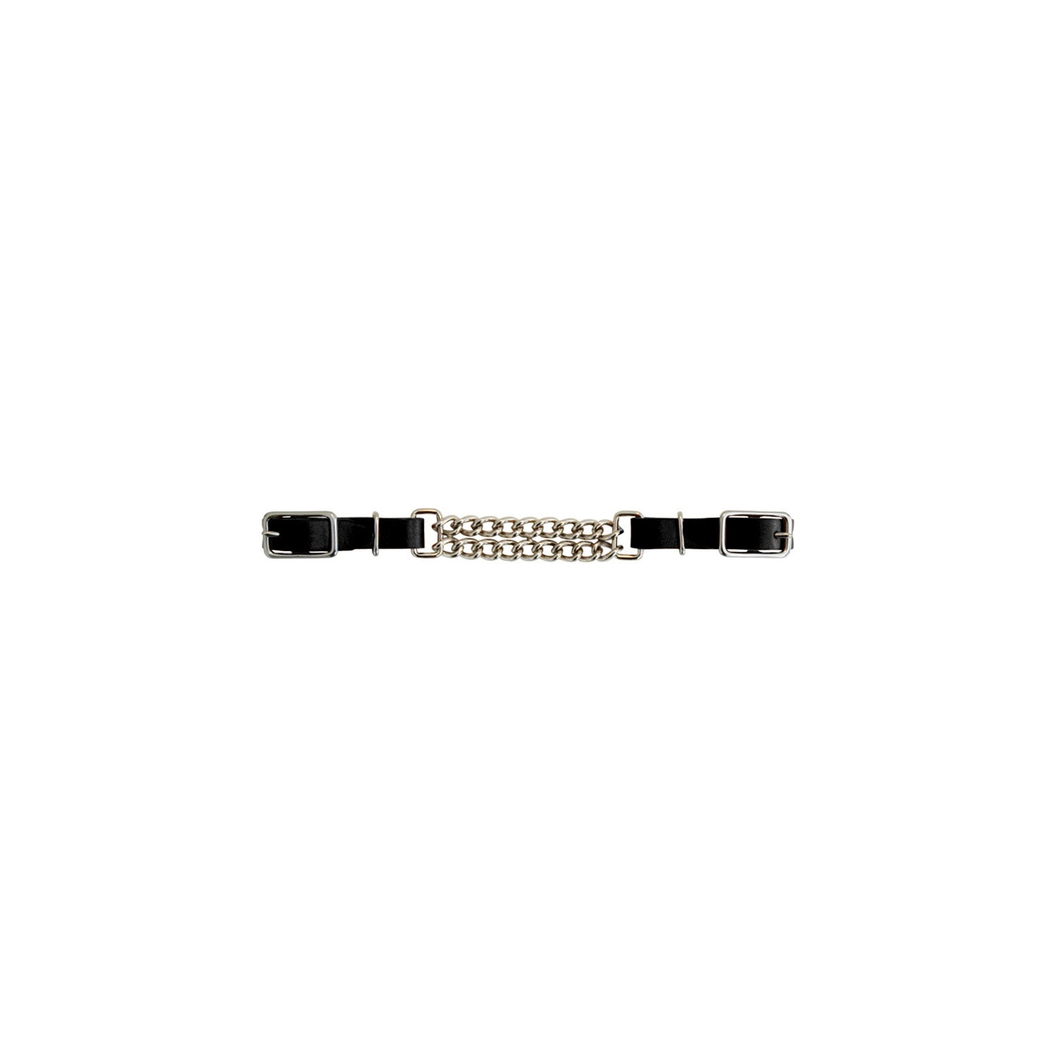 Lakot leather curb double chain MO00198