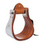 Pool's Metal wood stirrups with hand-worked leather inserts