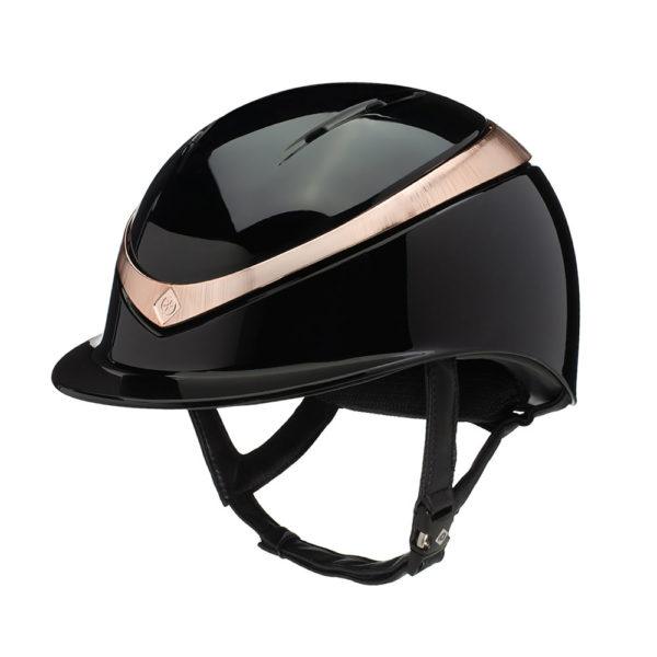 Charles Owen halo helmet glossy black / rose gold - HorseworldEU
