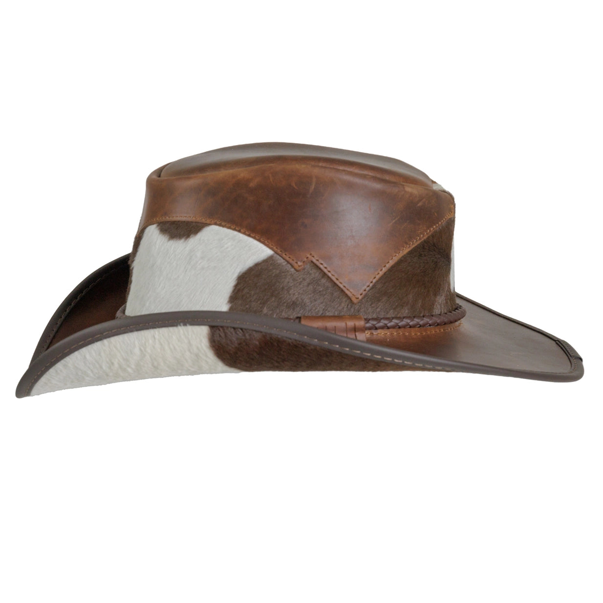 American hat makers Pinto | chapeau de cowboy en cuir avec détails en cuir de veau