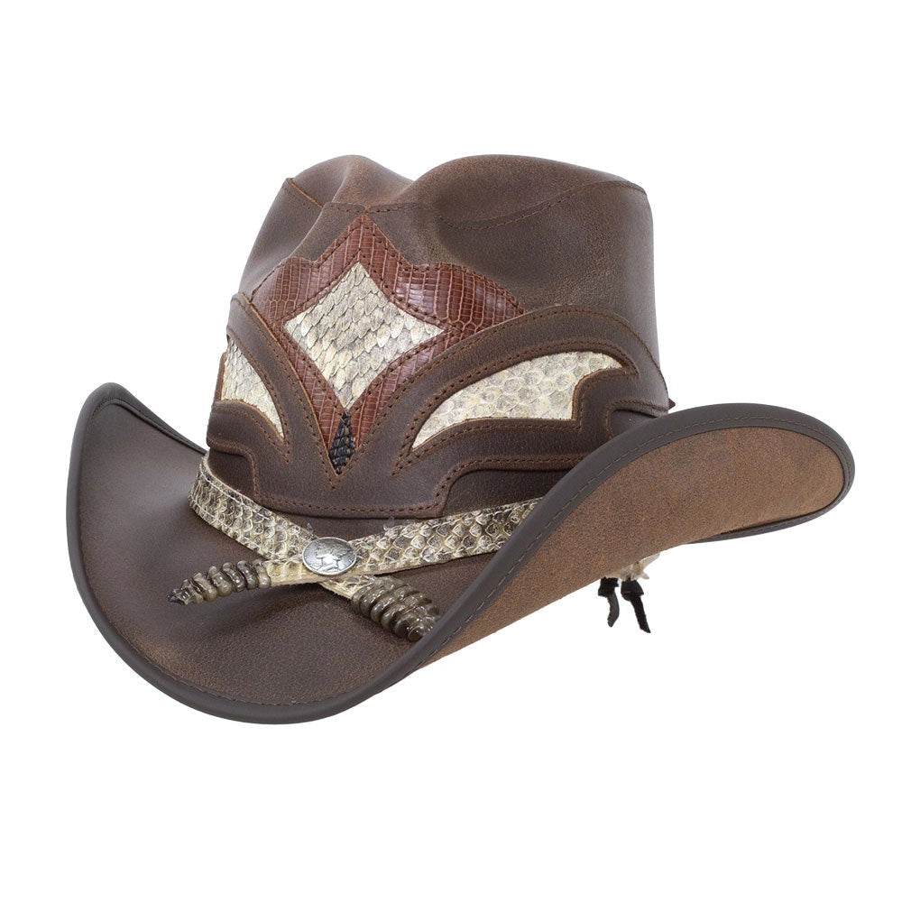 American hat makers Storm | chapeau de cowboy en cuir et serpent à sonnette