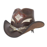 American hat makers Storm | chapeau de cowboy en cuir et serpent à sonnette