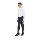 Equestro boys slim fit competition polo shirt with three buttons - HorseworldEU