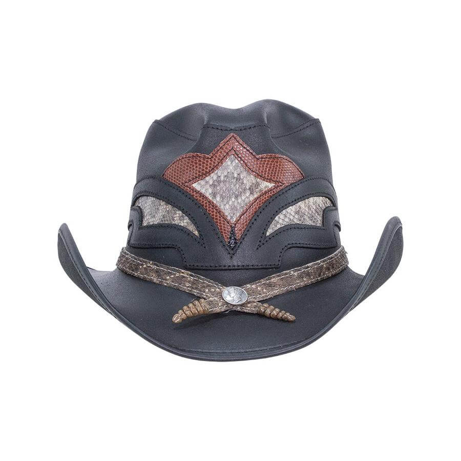 American hat makers Storm | chapeau de cowboy en cuir et serpent à sonnette