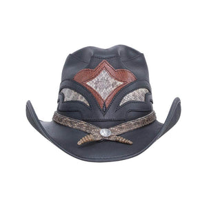 American hat makers Storm | chapeau de cowboy en cuir et serpent à sonnette