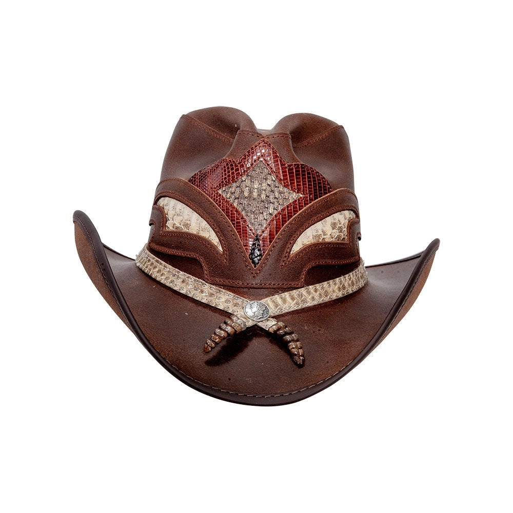 American hat makers Storm | chapeau de cowboy en cuir et serpent à sonnette