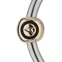 Herm. Sprenger novocontact eggbut bit with D-shaped rings 14 mm single jointed sensogan 40343 - HorseworldEU