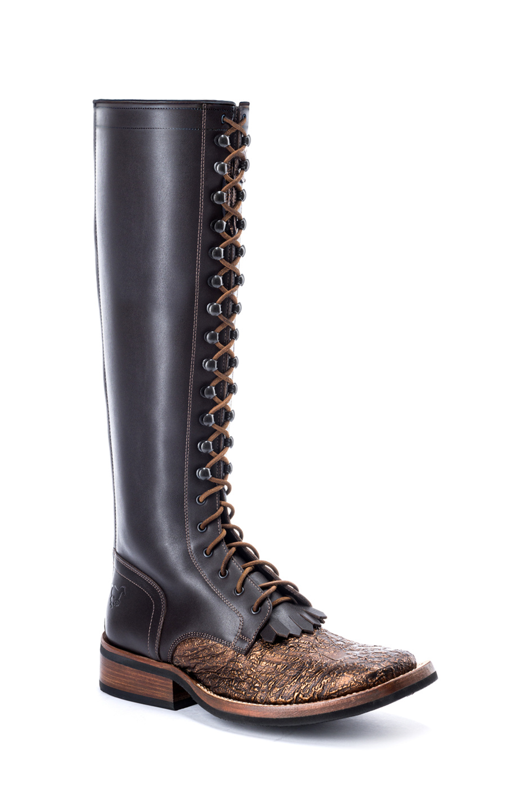 Bottes western De Niro à lacets hautes evo