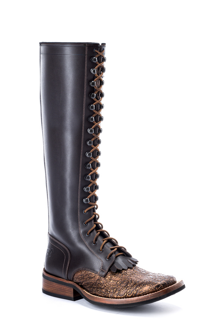 Bottes western De Niro à lacets hautes evo